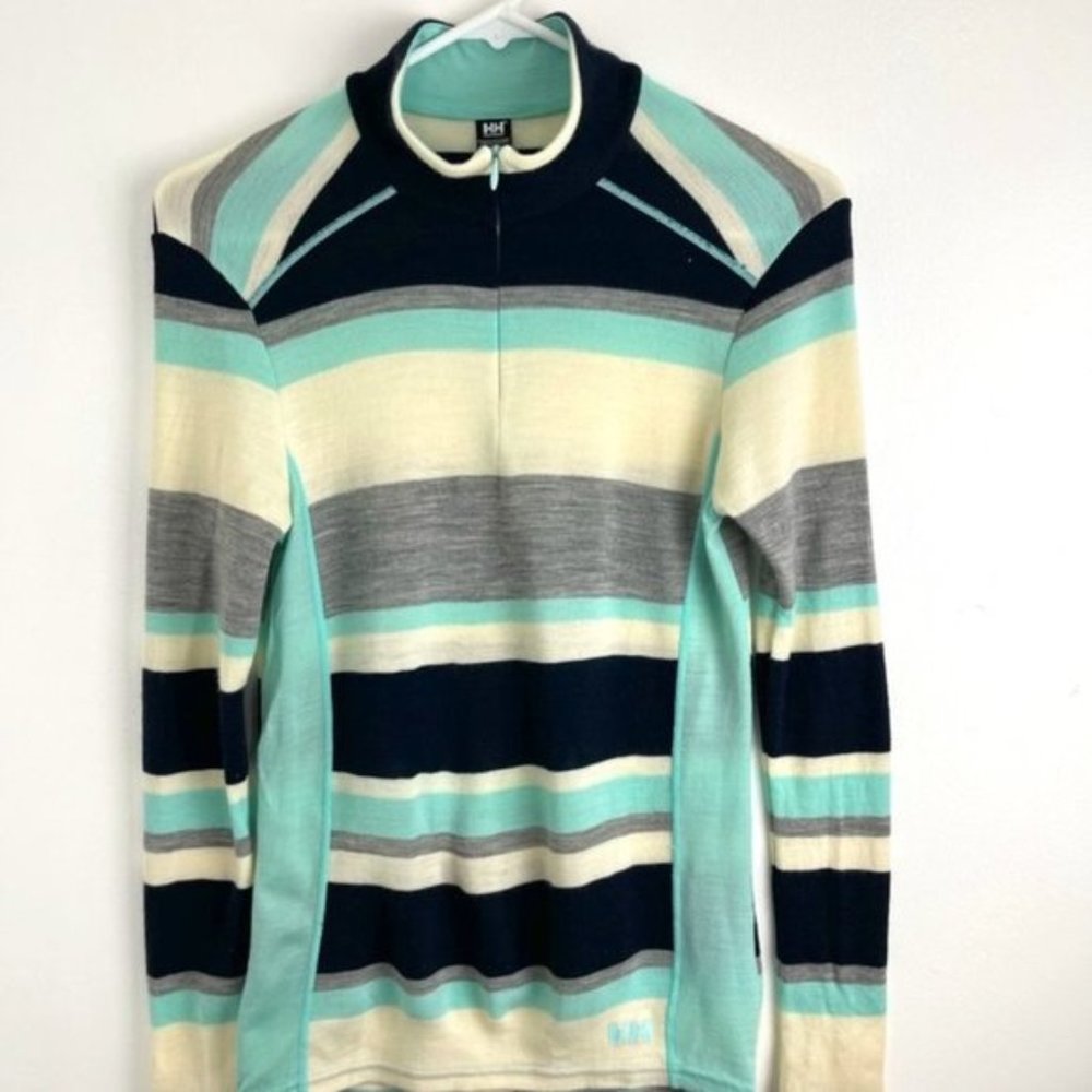 Helly Hansen Merino Mid Graphic Base Layer Striped 1 2 Zip